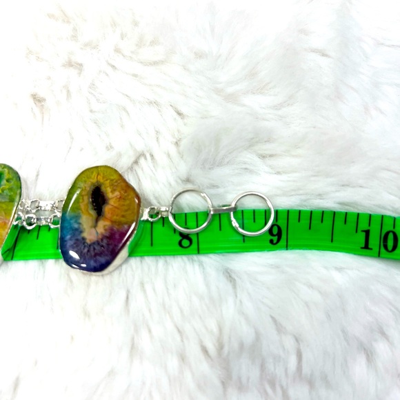 Rainbow 🌈 Solar Quartz 925 Large Gemstone Necklace & Bracelet ONLY #A22 - Picture 11 of 12